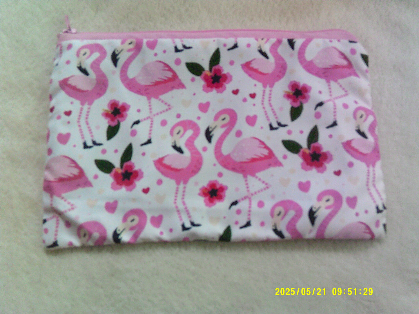 Zipper pouch, Flamingo 4