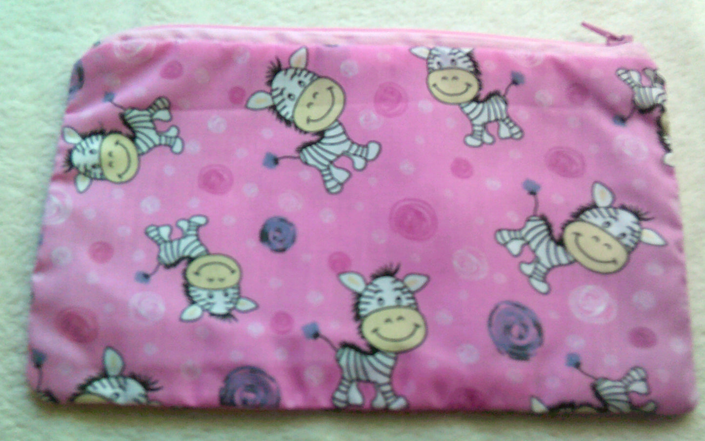 Pencil Case Zebras on Pink