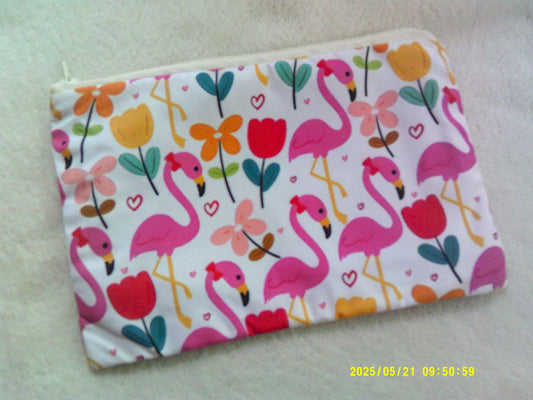 Zipper pouch, Flamingo 1
