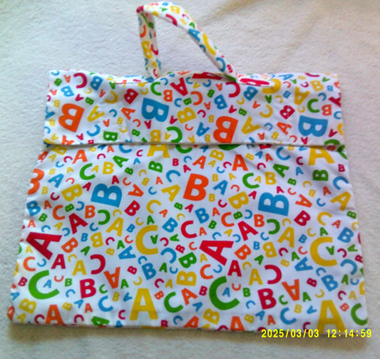 Book bag A,B,C on White