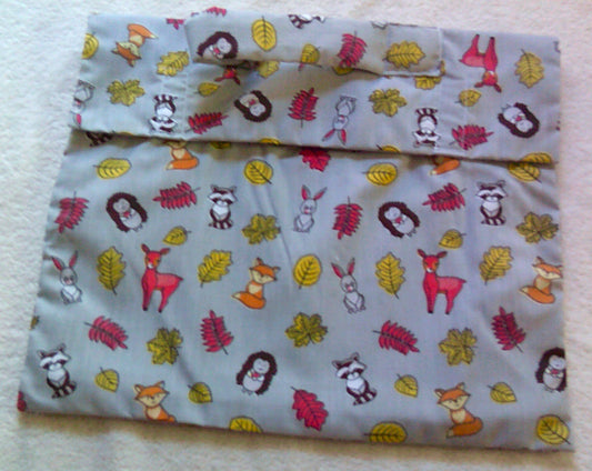 Book bag Forest Animals on Grey