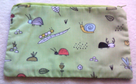 Pencil Case Bugs on Green
