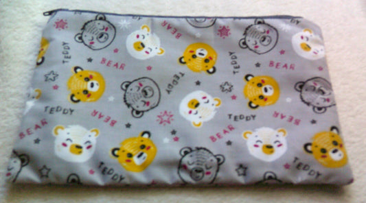 Pencil Case Grey Teddies