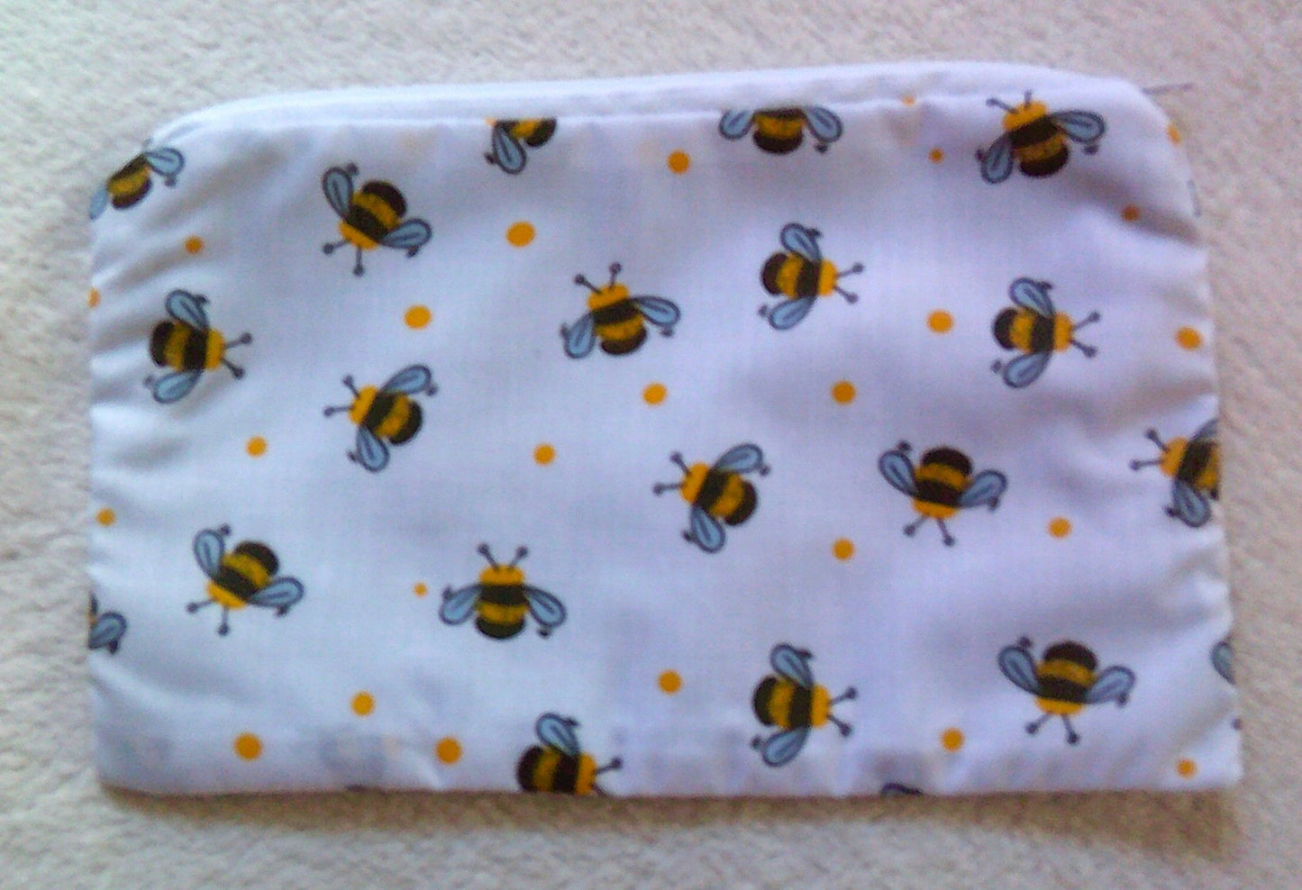 Pencil Case Bumble bees on White