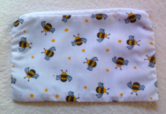 Pencil Case Bumble bees on White