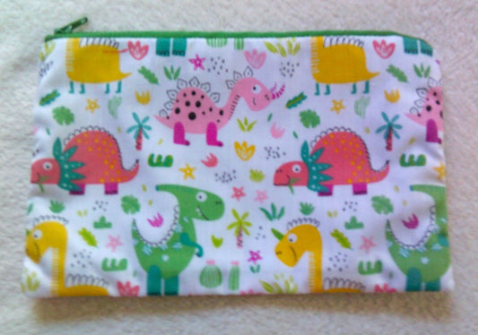 Pencil Case Dinosaurs on White