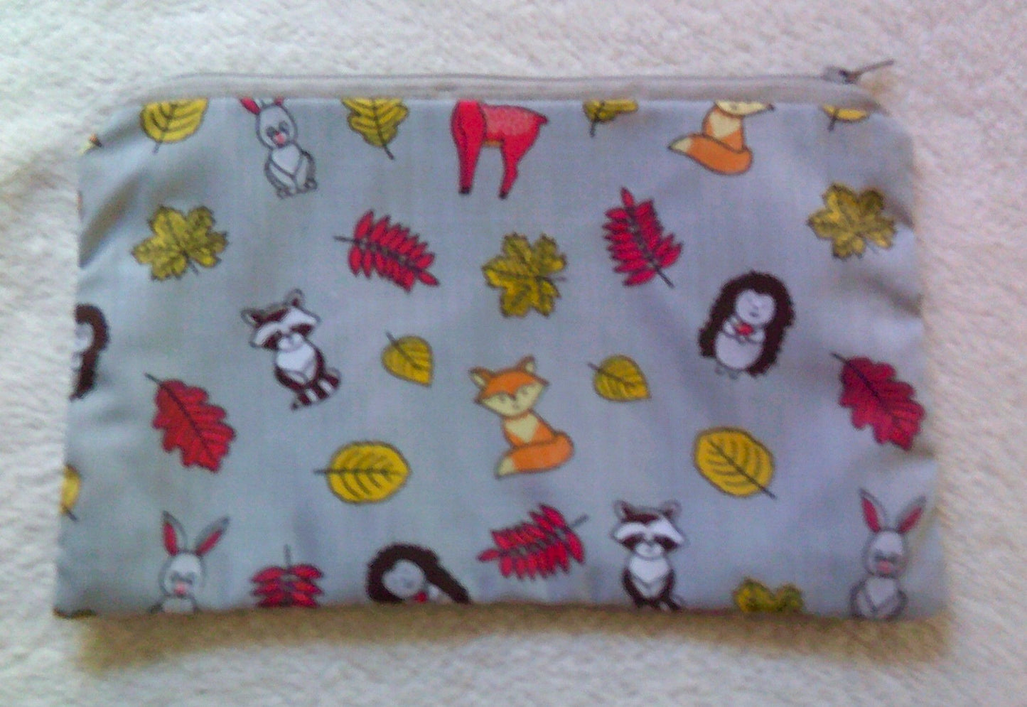 Pencil Case Forest Animals on Grey