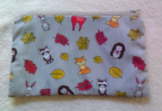 Pencil Case Forest Animals on Grey